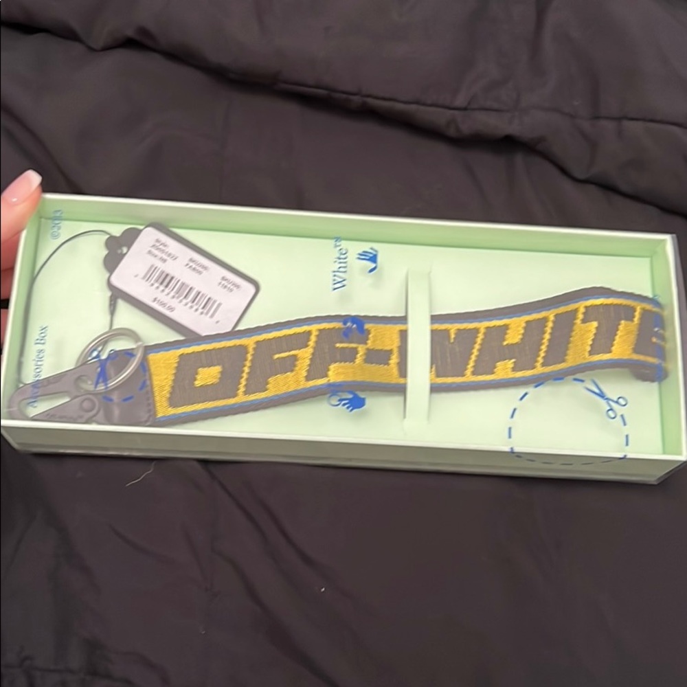 Off White wrist strap with hook